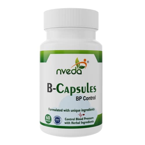 Nveda BP Control for Blood pressure | Ayurvedic Medicine| Hypertension Management | 60 Capsules