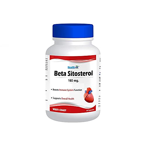 Healthvit Beta-Sitosterol 160mg (From Plant Sterol Complex) For Cardiovascular Health | Supports Cholesterol Level And Overall Health | 60 Capsules