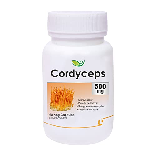 Biotrex Cordyceps 500mg - 60 Veg Capsule, Pack of 2, Dietary supplement to strengthen Immune System,amin for men, women and adults, health supplements