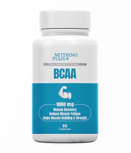 NutrinoPlus BCAA capsules 1000mg Pre Intra Post Workoutpplement | for Muscle Recovery And Building L Isoleusine, L- valine (PACK OF, 60) (PACK OF, 61)