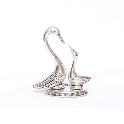 Metal Love Birds swan Set Pair of Kissing Duck,Showpiece for Home Decor Statue Love for Boyfriend,Girlfriend,Wife