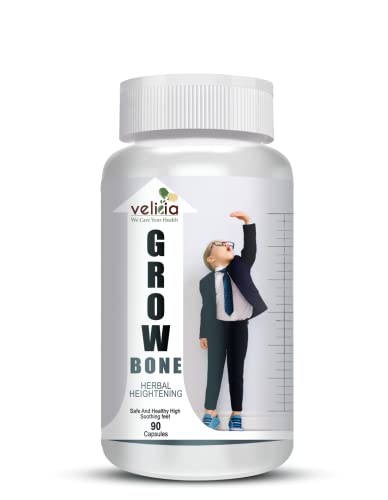 Velicia Grow Bone Body Growth Support Increase Height Supplement Pack of 90 Capsules