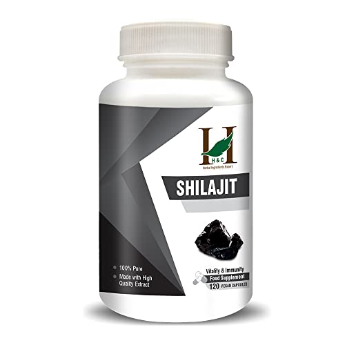 H&C 100% Natural Shilajit Capsules  - 450mg (120 Capsules)