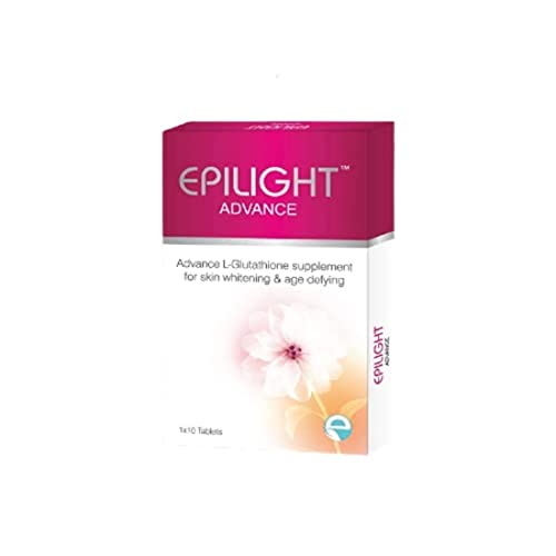 Epilight Advance L- Glutathione Tablets 600mg - 30 Tablets for Healthy, Help in Brightening & Radiant Skin for Men & Women with Vitamin C