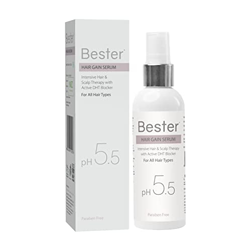 Bester Hair Gain Serum 100 ml | Intensive Hair & Scalp therapy with | Active DHT Blocker | For All Hrmula | pH 5.5 | Paraben Free (100 ml - Pack of 1)