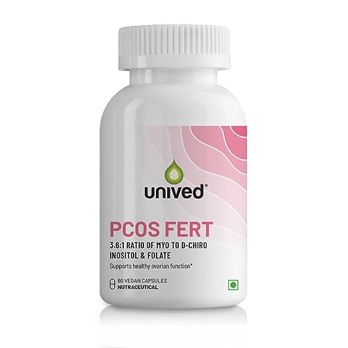 Unived PCOS Fert, 3.6:1 Myo-Inositol to D-Chiro-Inositol with Natural Caronisitol®, Supports Healthy Ovarian Function, One Month Supply