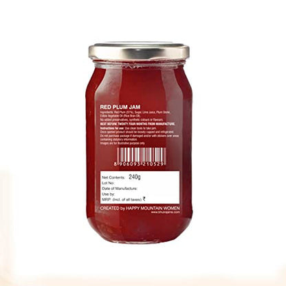 Bhuira|All Natural Jam Red Plum|No Added preservatives|No Artifical Color Added|240 g|Pack of 1