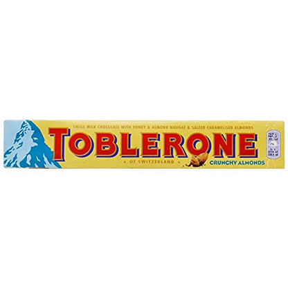 Toblerone of Switzerland Swiss Milk Chocolate with Crunchy Almonds, 5 Pack Pouch, 5 x 100 g