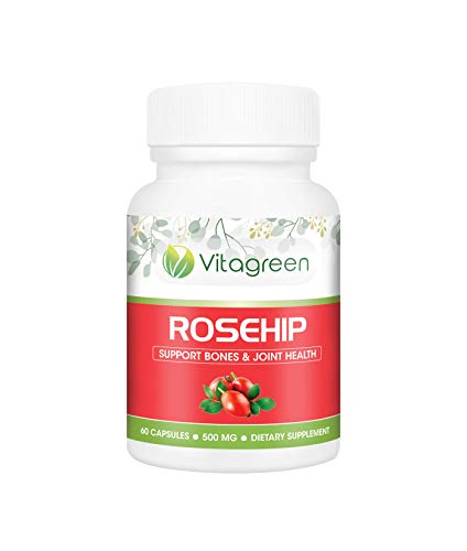 VitaGreen 100% Natural Joint Health Rosehip Capsules(60 capsules,500mg) - Pack of 1