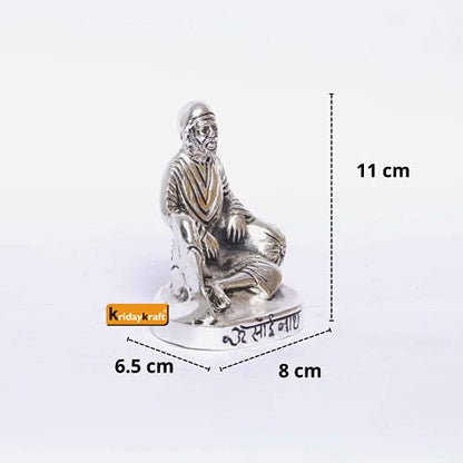 KridayKraft Shirdi Sai Baba Metal Statue,Sai Baba Idol Murti