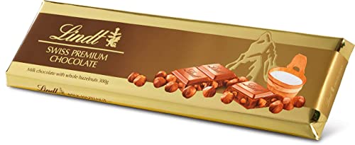 Lindt Swiss Milk Chocolate with Whole Hazelnuts, 300g