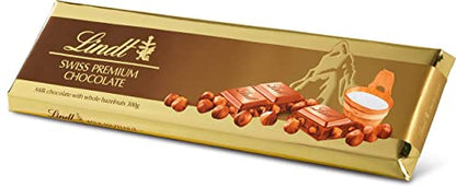 Lindt Swiss Milk Chocolate with Whole Hazelnuts, 300g