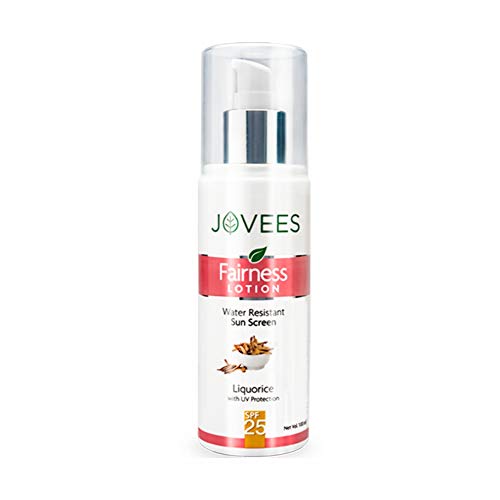 Jovees Herbal Sunscreen Fairness SPF 25 Lotion for Oily, Sensitive, Dry Skin Protects from Tanning & Uneven Skin Tone 200ml