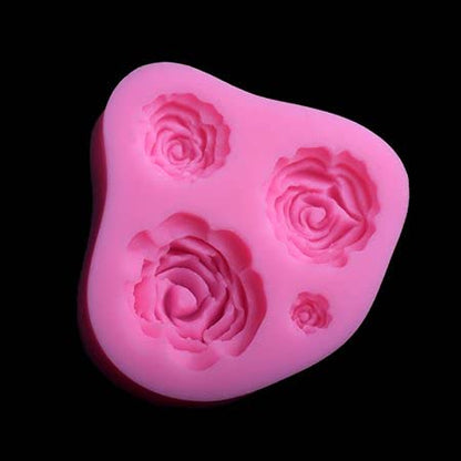 Jamboree Rose Flower Sugarcraft Silicone Mold Floral Cupcake Kitchen Cake Mould Soap Candy Chocolate Baking Tools