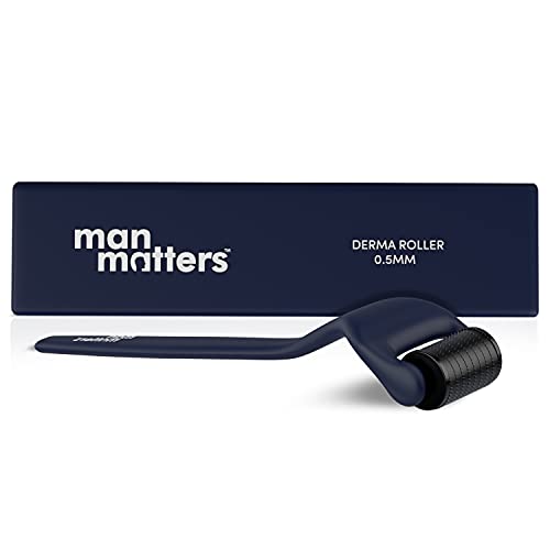 Man Matters Advance Derma Roller for Men | For Scalp & Beard | 0.5mm Titanium Alloy Needles | Reduces Hair Fall | Safe, Easy & Effective To Use