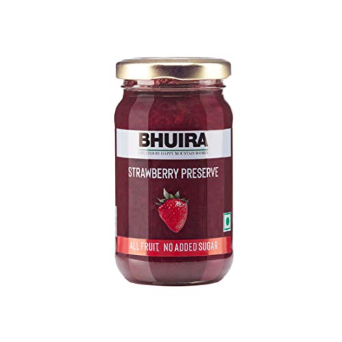 Bhuira Strawberry Preserve & Three Fruit Marmalade-240g Each|No Added Sugar|No Added preservatives |No Artifical Color