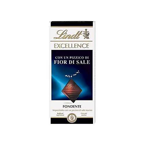 Lindt Excellence Chocolate - Touch of Sea Salt Dark Chocolate, 100g Bar
