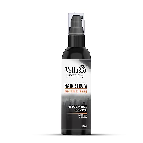 Vellasio Keratin Smooth Anti-frizz Taming 100 Ml Hair Serum with 2x Smoother Hair and Long-lasting Frizz Control Up to 72h for Women Hair Shine