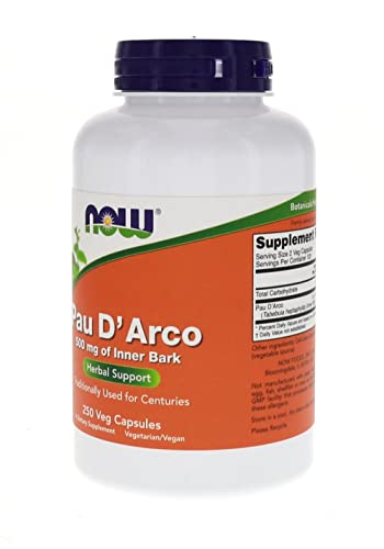 Now Foods Pau D' Arco, 250 Caps 500 mg