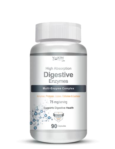 Vokin Biotech Digestive Enzymes - Multi-Enzyme Complex – 90 Capsules - 75mg