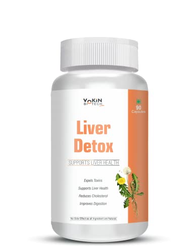 Vokin Biotech Liver Detox Herbal medicine for Healthy Digestion, Protection against liver disorder.(90 Capsule)