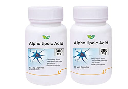 Biotrex Alpha Lipoic Acid - 300mg, Powerful antioxidant (60 Capsules), Pack of 2