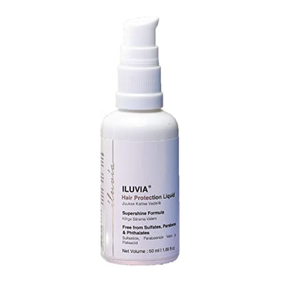 iluvia Hair Protection Serum - Coarse, Damaged, Very Frizzy Hair - with Heat & Sun Protection - ThicCurly, Processed Hair 50ml (Heat Protection Serum)