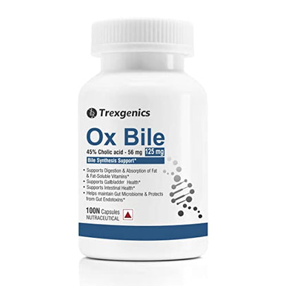 Trexgenics BILE EXTRACT 45% CHOLIC ACID Bile Synthesis Support (100 Capsules) (Pack of 1)