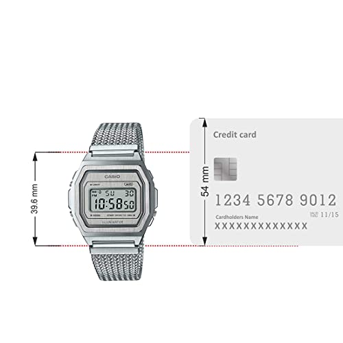 Casio Vintage Digital Silver Dial Unisex A1000MA-7DF (D278)