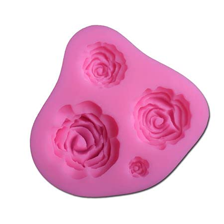 Jamboree Rose Flower Sugarcraft Silicone Mold Floral Cupcake Kitchen Cake Mould Soap Candy Chocolate Baking Tools