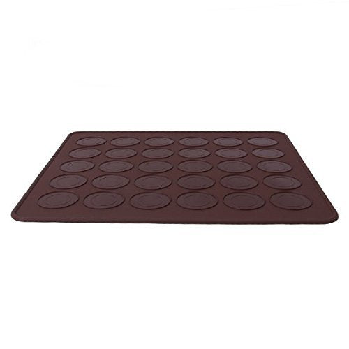 Grizzly 30 Cavity Macaroon Mat Home Made Pastry Cookie Baking Sheet (Brown)