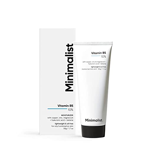 Minimalist 10% Vitamin B5 Gel Face Moisturizer For Oily & Acne Prone Skin | Oil-free | Fast Absorbing Lightweight Winter Cream | 50 g