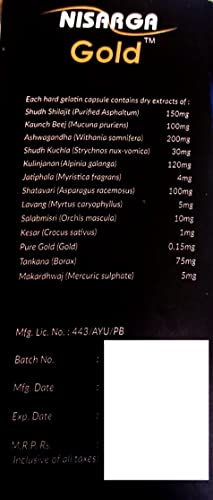 Neuhack Shilajit Gold Capsules 500mg - 100 Capsule Supplement with Ashwagandha, kaunch, shilajeet