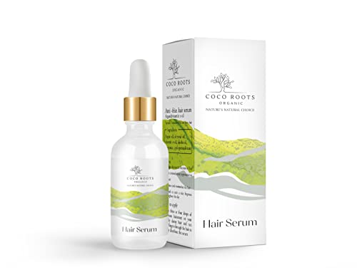 Coco Roots Organic Hair serum for dry frizzy hair made with Argan oil and Vitamin-E oil