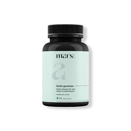 mars by GHC Biotin Hair Gummies - 30 Gummies | Enriched with Biotin, Vitamin A, C, E & Zinc | Keeps ontroller, and Nourishment | Skin Care, Biotin | I