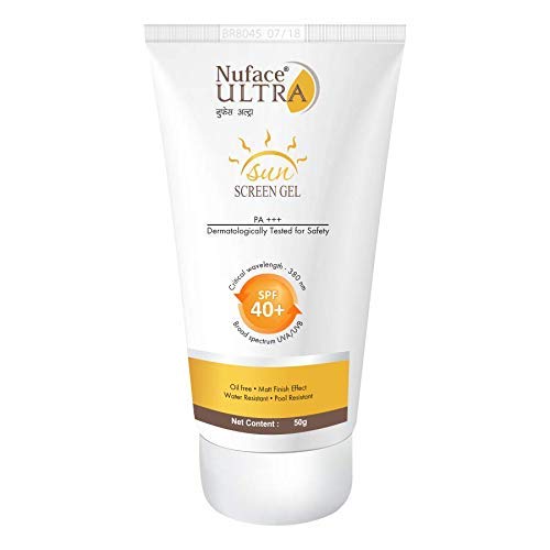 Nu face Ultra Sunscreen SPF 40+ Gel, Oil Free, Water Resistant, Matte Finish Effect, UVA & UVB Protection, PA+++