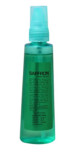 AMPEX Saffron Hair Serum for Women & Men/Contains Walnut Oil/Instant Shine & Smoothness/Regular use ir/Gives frizz – Hair/Soft and Silky Touch - 100ml