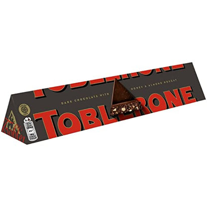 Toblerone Dark Chocolate With Honey & Almond Nougat, 360 g