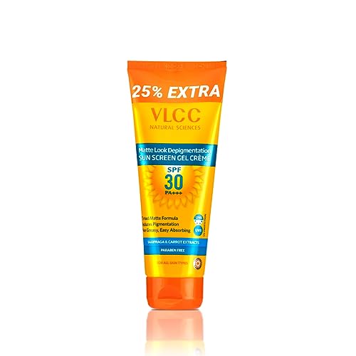 VLCC Matte Look SPF 30 PA ++ Sunscreen Gel Crème -100g + 25g Extra- Helps Depigmentation, Non greasynted matte formula with broad spectrum protection.