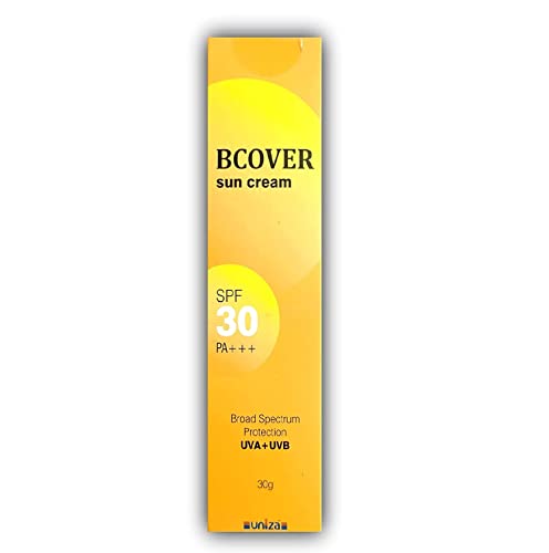 BCOVER Sunscreen Sun Cream, Sunscreen With SPF 30, Protection Against UVA + UVB, 30 Gm