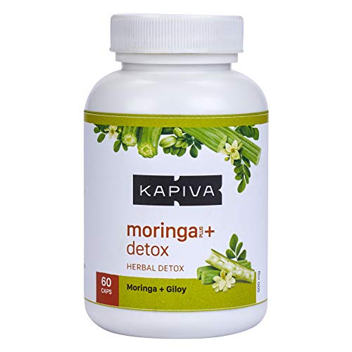 Kapiva Moringa + Detox Capsules | 100% Organic Tablets | Moringa Leaf Powder / Shigru / Drumsticks (60 Capsules)