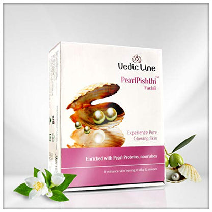Vedicline Pearl Pishthi Facial Kit (Cleanser, Scrub, Massage Cream, Massage Gel, Pack), 600ml