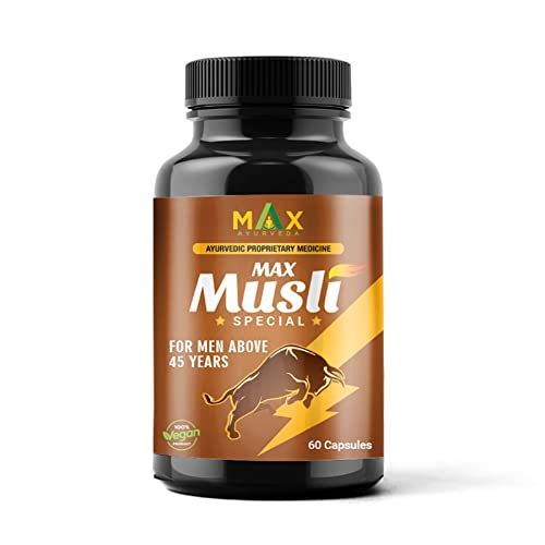 Max Ayurveda Musli Special Capsules For 45 Plus Men - (60 Capsules) Pack of 1