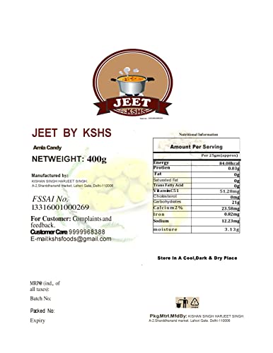 JEET by KSHS Amla Candy ,Chatpata Masala Flavour 400 Grams