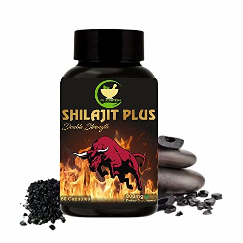 FIJ AYURVEDA Shilajit/Shilajeet Plus Extract Capsule | Premium Shilajit | for Men & Women – 800mg 60 Capsules