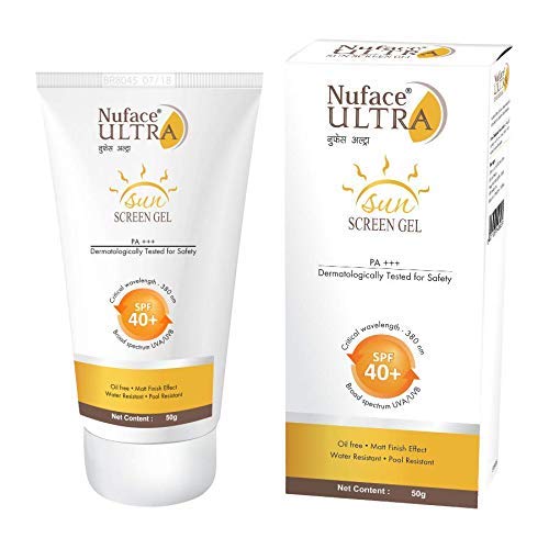 Nu face Ultra Sunscreen SPF 40+ Gel, Oil Free, Water Resistant, Matte Finish Effect, UVA & UVB Protection, PA+++