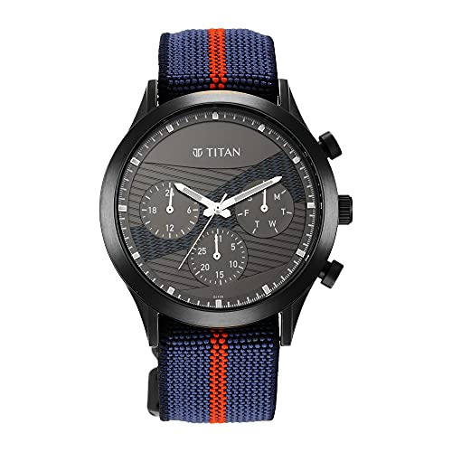 Titan Analog Gray Dial Men's Watch-90129QP02