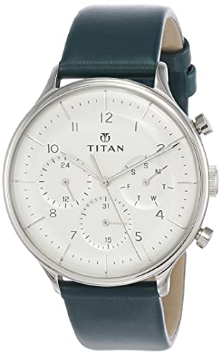 Titan Light Leathers Analog White Dial Men's Watch-90102SL03 / 90102SL03