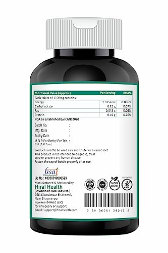 Hiral Health's Antioxital tablets: Antioxidant Supplement for Natural Detox & Energy Booster - Reviton by Expert - Spirulina, Curcumin Lycopene & more