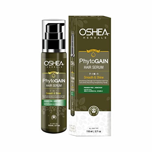 Oshea Herbals Phytogain 7 in 1 Smooth & Shine Hair Serum I Instant Shine & Smoothness I Gives frizz – free Hair I 110ml